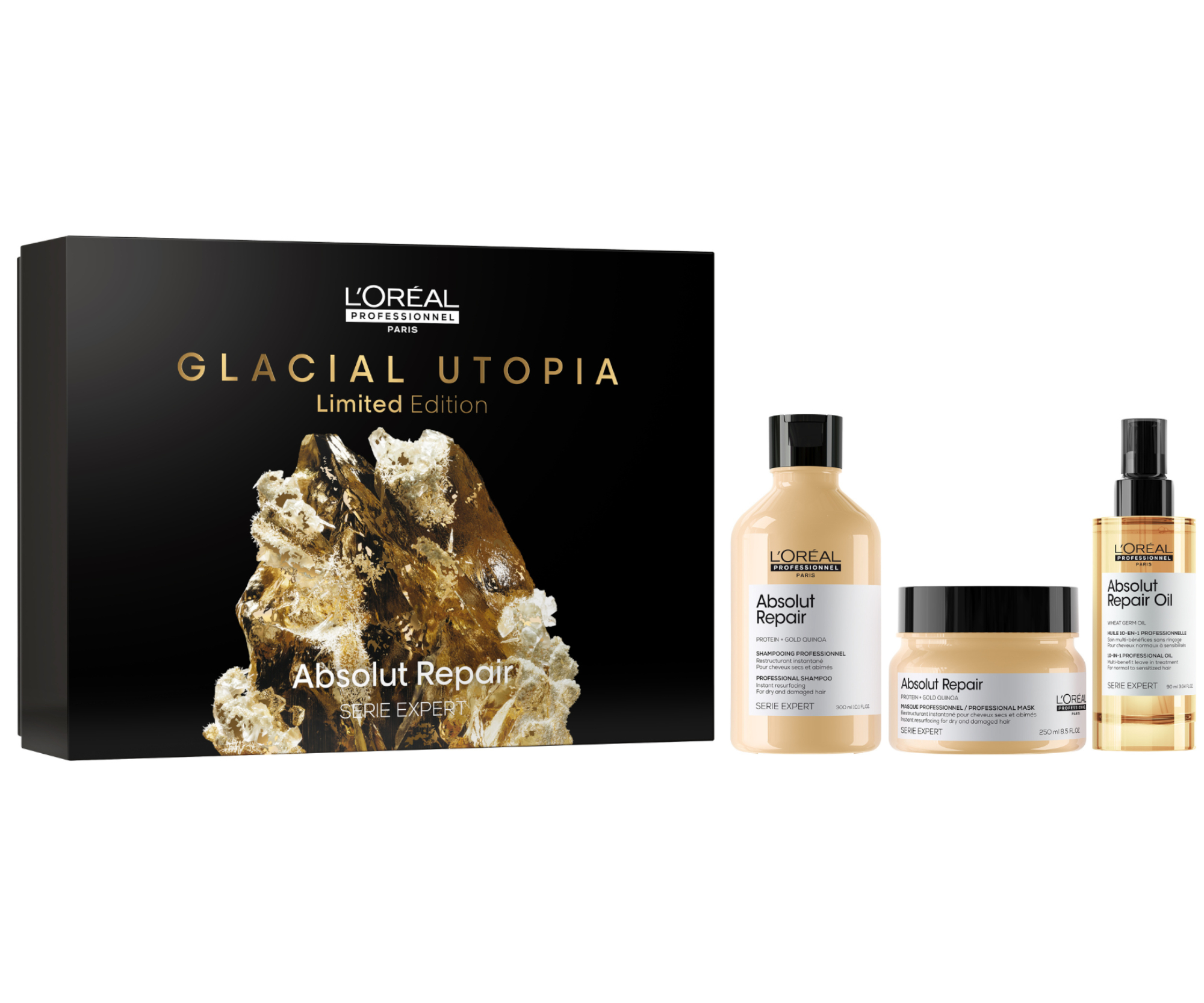 Darčeková sada pre suché a poškodené vlasy Loréal Professionnel Serie Expert Absolut Repair Trio - L’Oréal Professionnel + darček zadarmo.
Darčeková sada obsahuje:
Šampón pre...