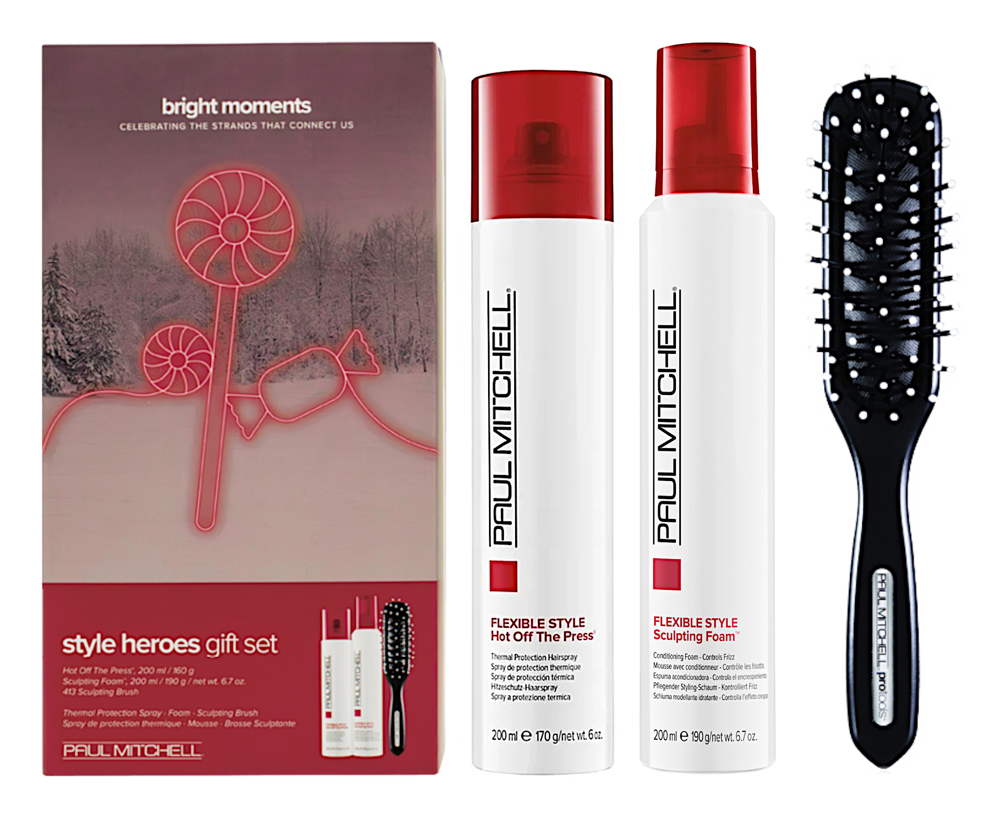 Darčeková sada pre styling vlasov Paul Mitchell Style Heroes Trio Bright Moments (703948) + darček zadarmo.