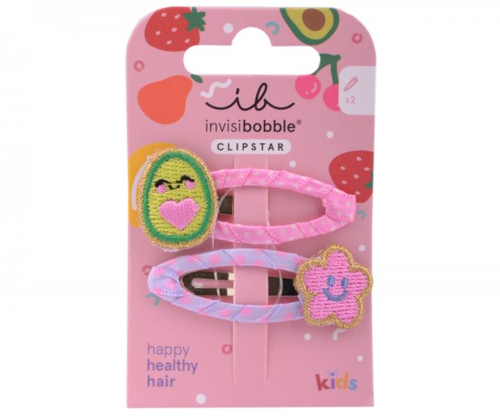 Detsk sponky do vlasov pukaky Invisibobble Clipstar Frutti Avocado - 2 ks