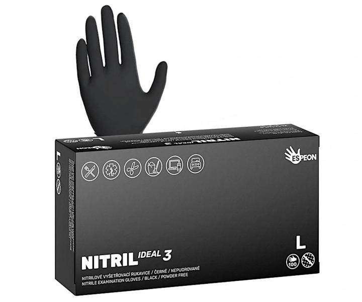 Silnejie nitrilov rukavice Espeon Nitril Ideal 3 - 100 ks, ierne, vekos L