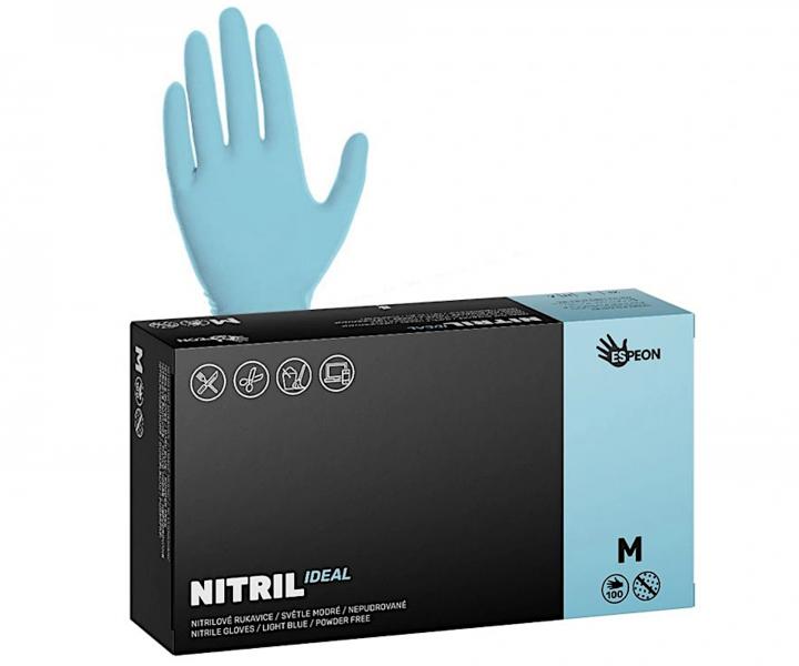 Nitrilov rukavice Espeon Nitril Soft - 100 ks, modr, vekos M