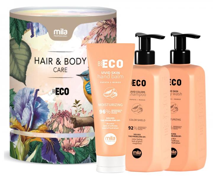 Darekov sada na kompletn starostlivos o telo a vlasy Mila Professional Be Eco Hair & Body Care Vivid