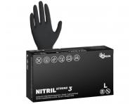 Siln nitrilov rukavice so zdrsnenm povrchom Espeon Nitril Strong 3 - 100 ks, ierne, vekos L