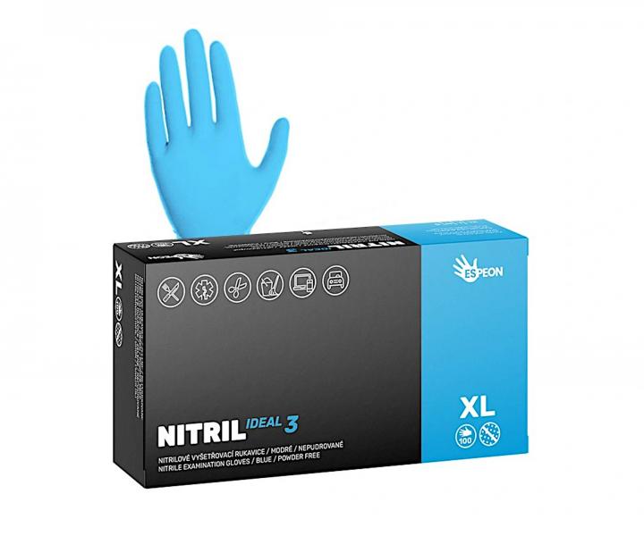 Silnejie nitrilov rukavice Espeon Nitril Ideal 3 - 100 ks, modr, vekos XL