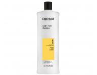 istiaci ampn pre mierne rednce prrodn vlasy Nioxin System 1 Scalp + Hair Shampoo - 1000 ml