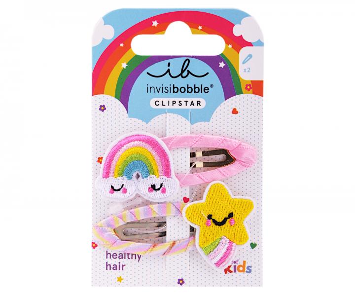 Detsk sponky do vlasov pukaky Invisibobble Clipstar Happy Sky - 2 ks