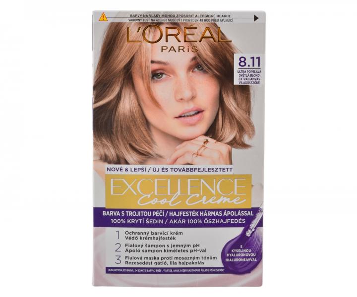 Permanentn farba Loral Excellence Cool Creme 8.11 ultra popolav svetl blond