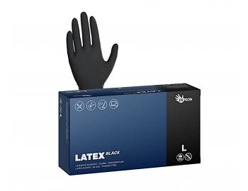Latexov rukavice pre kadernkov Espeon Latex Black 100 ks - ierne, vekos L