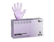 Nitrilov rukavice pre kadernkov Espeon Nitril Sparkle 100 ks - perleov fialov