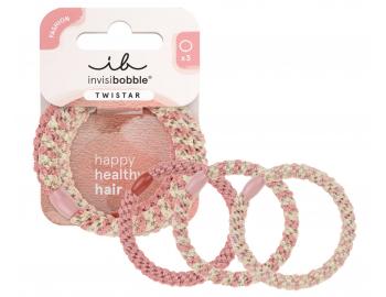 Sada ozdobnch gumiiek do vlasov Invisibobble Twistar Blush Braids - 3 ks