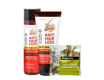 Rad pre podporu rastu vlasov Dr. Sant Anti Hair Loss - Sada - ampn 250 ml + starostlivosti 200 ml + mydlo zadarmo
