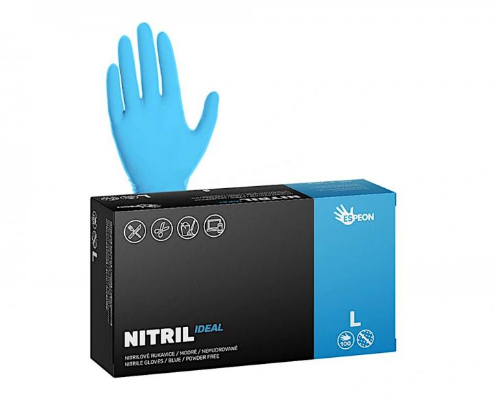 Nitrilov rukavice pre kadernkov Espeon Nitril Ideal 100 ks - modr