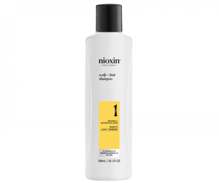 istiaci ampn pre mierne rednce prrodn vlasy Nioxin System 1 Scalp + Hair Shampoo - 300 ml