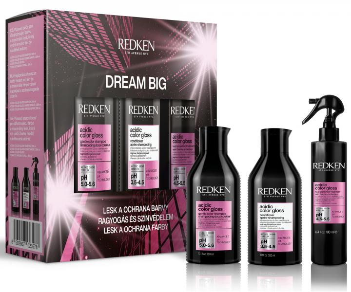 Rozjasujca darekov sada pre farben vlasy Redken Acidic Color Gloss Dream Big