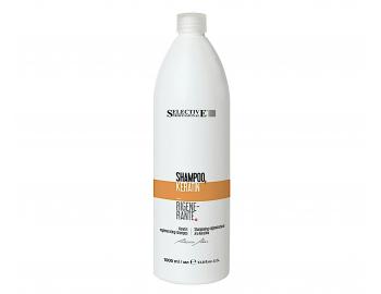 Regeneran keratnov ampn pre such a pokoden vlasy Selective Professional Artistic Flair Shampoo Keratin - 1000 ml