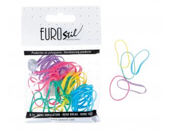 Gumiky do vlasov Eurostil Profesional TPU Hair Elastics For Hairstyles - farebn, 50 ks - farebn