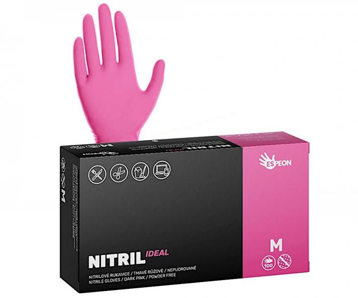 Nitrilov rukavice Espeon Nitril Ideal - 100 ks, ruov, vekos M