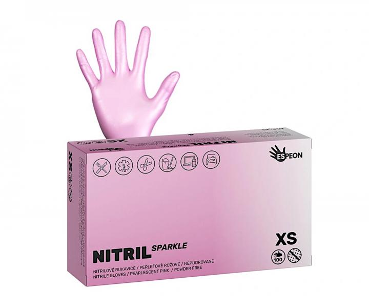 Nitrilov rukavice Espeon Nitril Sparkle - 100 ks, vekos XS