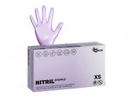 Nitrilov rukavice Espeon Nitril Sparkle - 100 ks, perleov fialov, vekos XS