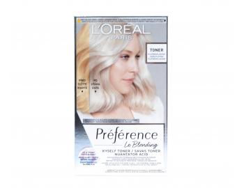 Neutralizan toner na vlasy s kyslm pH Loral Paris Prfrence Le Blonding - platinov adov