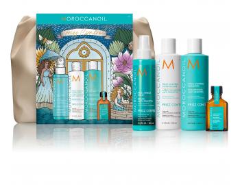 Rad pre krepat a nepoddajn vlasy Moroccanoil Frizz Control - darekov sada - ampn + kondicionr + olejov starostlivos + sprej na uhladenie + tatika