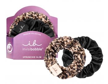 Ozdobn pirlov gumiky Invisibobble Sprunchie Slim Premium Leo is the New Black - 2 ks