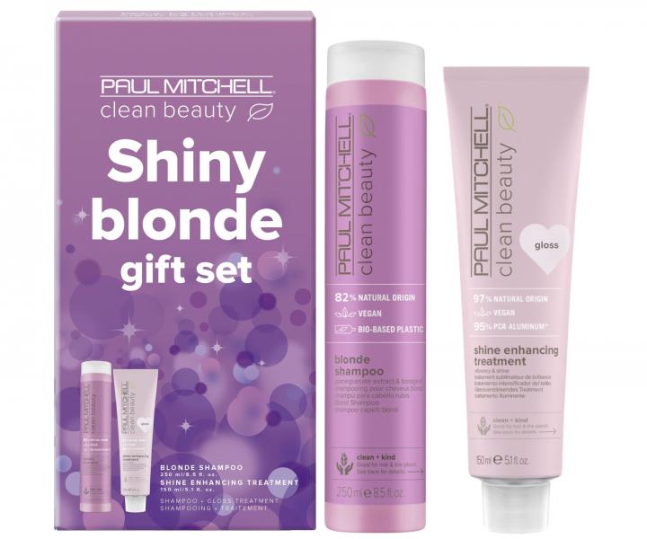 Darekov sada na neutralizciu ltch tnov Paul Mitchell Clean Beauty Shiny Blonde Gift Set