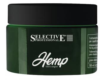 Rad pre hydratciu a regenerciu suchch a lmavch vlasov Selective Professional Hemp - maska &#8203;&#8203;- 500 ml