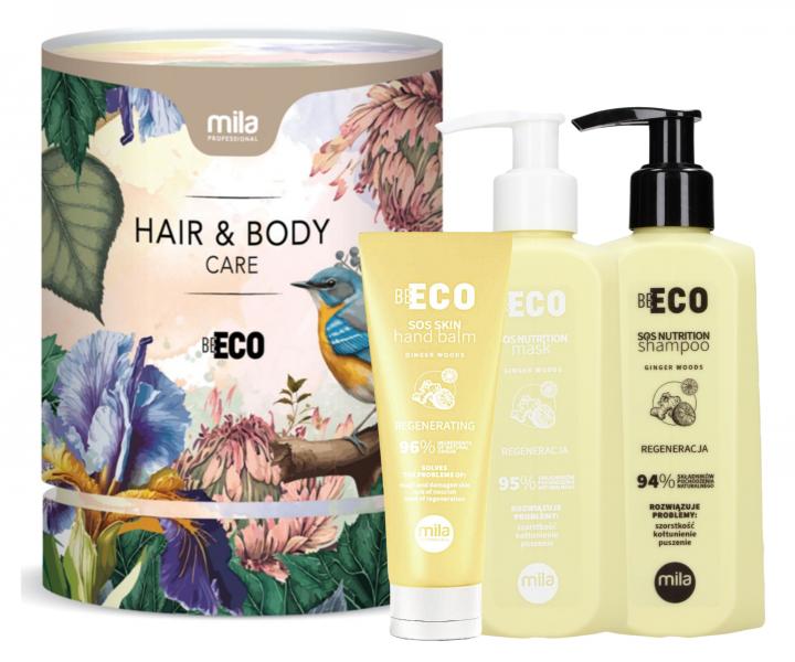 Darekov sada pre kompletn starostlivos o telo a vlasy Mila Professional Be Eco Hair & Body Care SOS