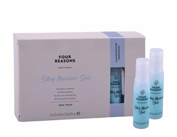 Ampulky na hydratciu a zjemnenie krepatch a strapatch vlasov Four Reasons Professional Silky Moisture Shot - 6 x 13 ml