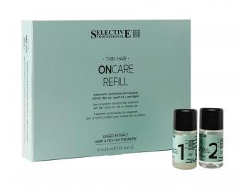 Rad pre objem jemnch a redncich vlasov vlasov Selective Professional OnCare Refill - ampulky - 5+5 x 15 ml