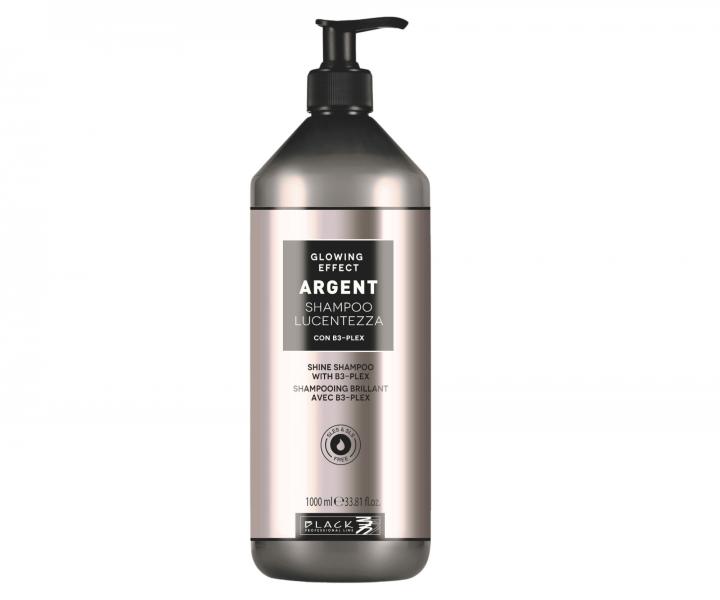 ampn pre pokoden a lmav vlasy Black Argent Glowing Effect - 1000 ml