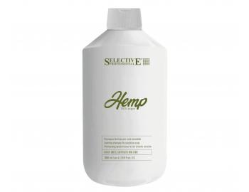 Upokojujci ampn pre citliv pokoku hlavy Selective Professional Hemp Shampoo Lenitive - 1000 ml