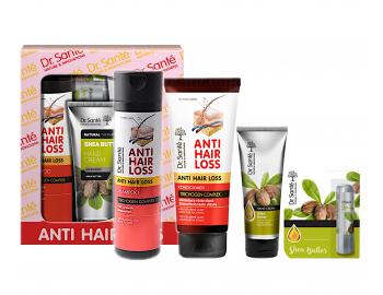 Rad pre podporu rastu vlasov Dr. Sant Anti Hair Loss - darekov sada - ampn + starostlivos + krm na ruky + balzam na pery