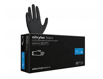 Nitrilov rukavice pre kadernkov Mercator Nitrylex Black 100 ks - ierne, vekos M