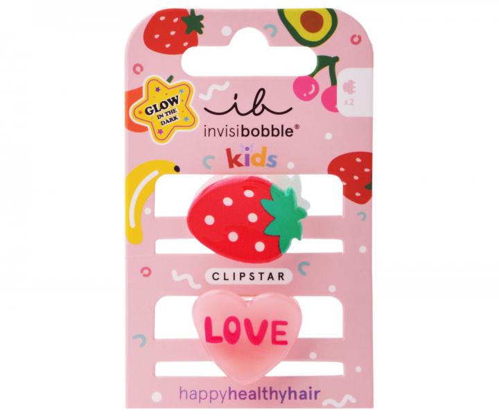 Detsk vesel kripeky do vlasov Invisibobble Clipstar Frutti Strawberry - 2 ks