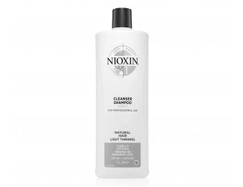 Rad pre mierne rednce prrodn vlasy Nioxin System 1 - ampn - 1000 ml