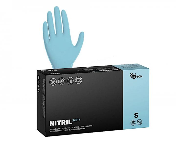 Nitrilov rukavice Espeon Nitril Soft - 100 ks, modr, vekos S