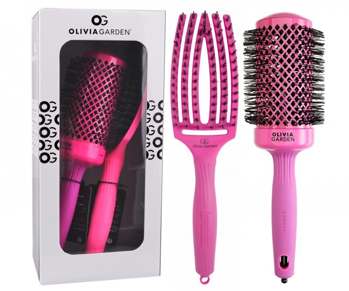 Darekov sada kief na vlasy Olivia Garden Hot Pink Set