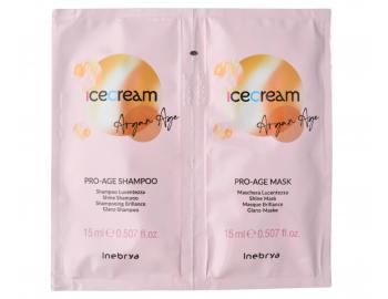 ampn a maska pre iariv lesk vlasov Inebrya Ice Cream Argan Age - 2x15 ml