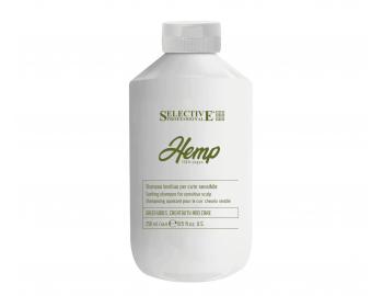 Rad pre hydratciu a regenerciu suchch a lmavch vlasov Selective Professional Hemp - upokojujci ampn - 250 ml