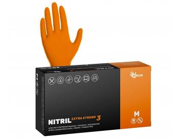 Siln nitrilov zdrsnen rukavice Espeon Nitril Extra Strong 3 - 100 ks, oranov - M