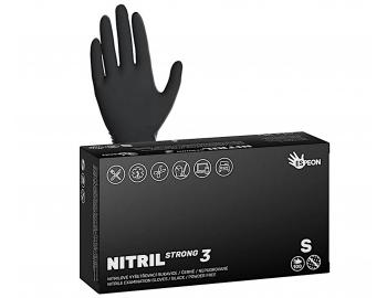 Siln nitrilov rukavice so zdrsnenm povrchom Espeon Nitril Strong 3 - 100 ks, ierne - S