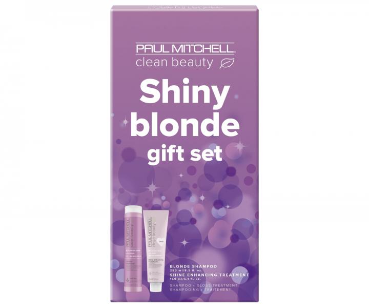 Darekov sada na neutralizciu ltch tnov Paul Mitchell Clean Beauty Shiny Blonde Gift Set