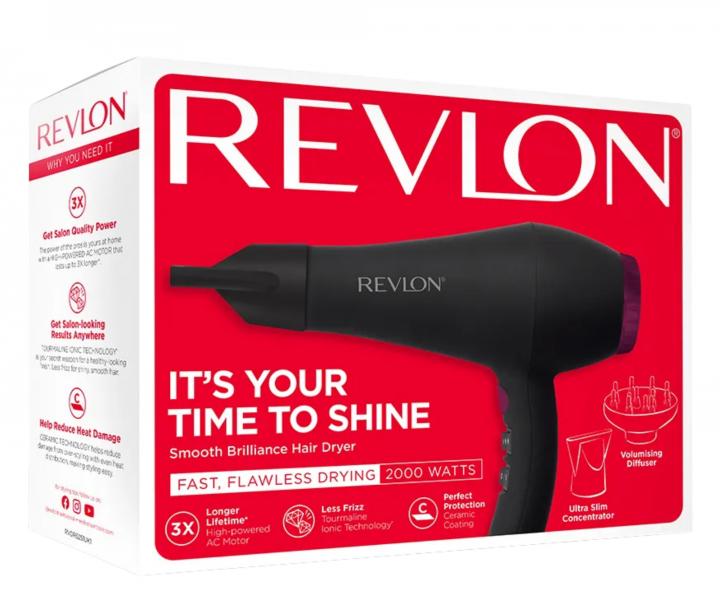 Profesionlny fn na vlasy Revlon Smooth Brilliance RVDR5251E - 2000 W, ierny