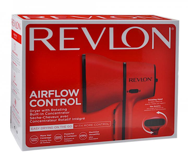 Fn na vlasy Revlon Airflow Control RVDR5320E - 2000 W, erven