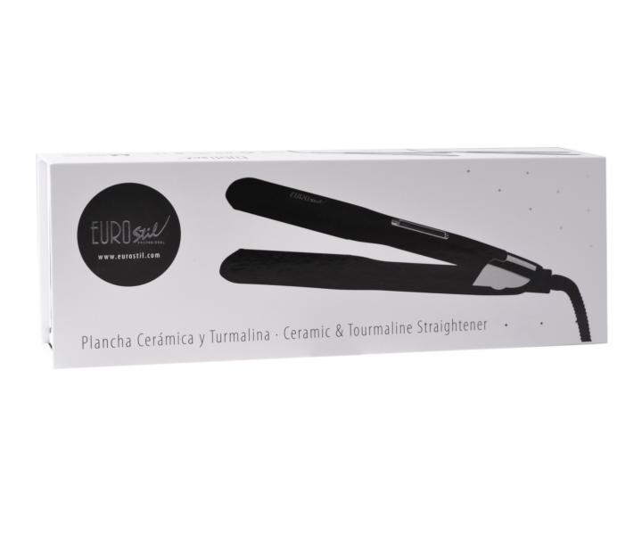 Profesionlna ehlika na vlasy Eurostil Profesional Ceramic Tourmaline Straightener - ierna