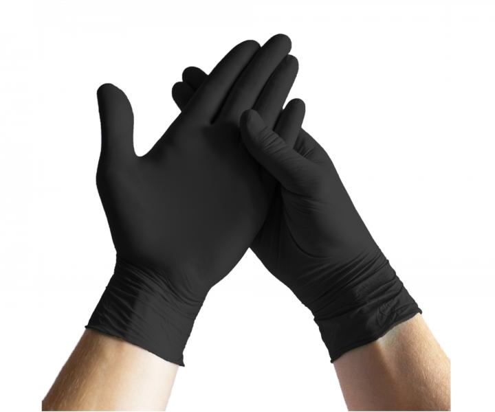 Latexov rukavice Espeon Latex Black - 100 ks, ierne, vekos L