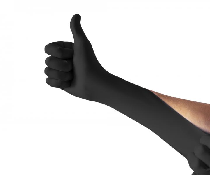 Latexov rukavice Espeon Latex Black - 100 ks, ierne, vekos XL