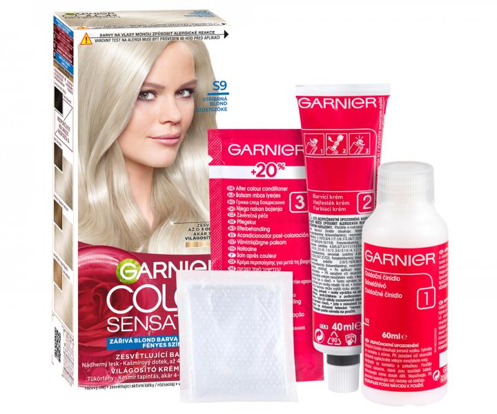 Zosvetujca permanentn farba Garnier Color Sensation - S9 strieborn blond